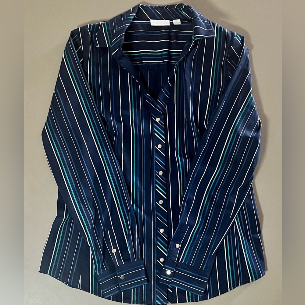 Blue Striped Long Sleeve Shirt